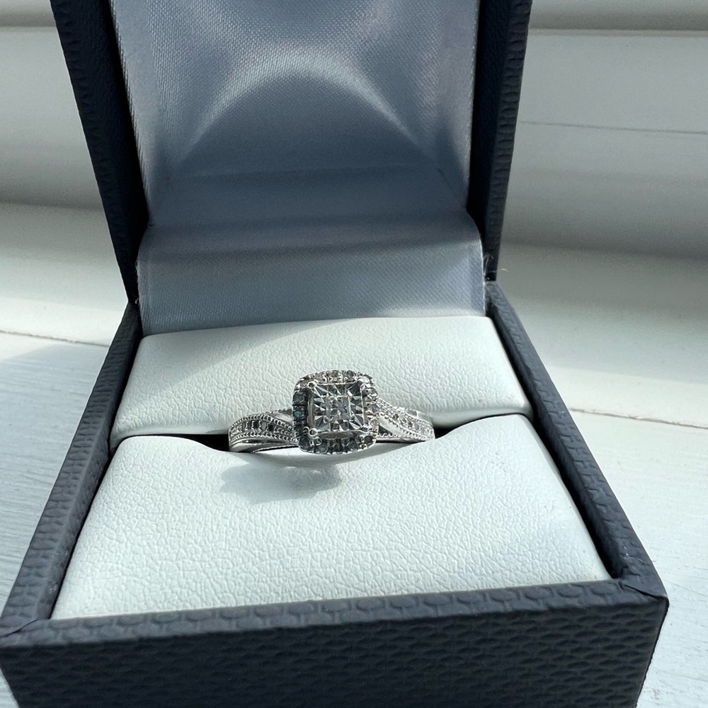 Affinity Diamonds Sterling Silver Engagement Ring - image 1